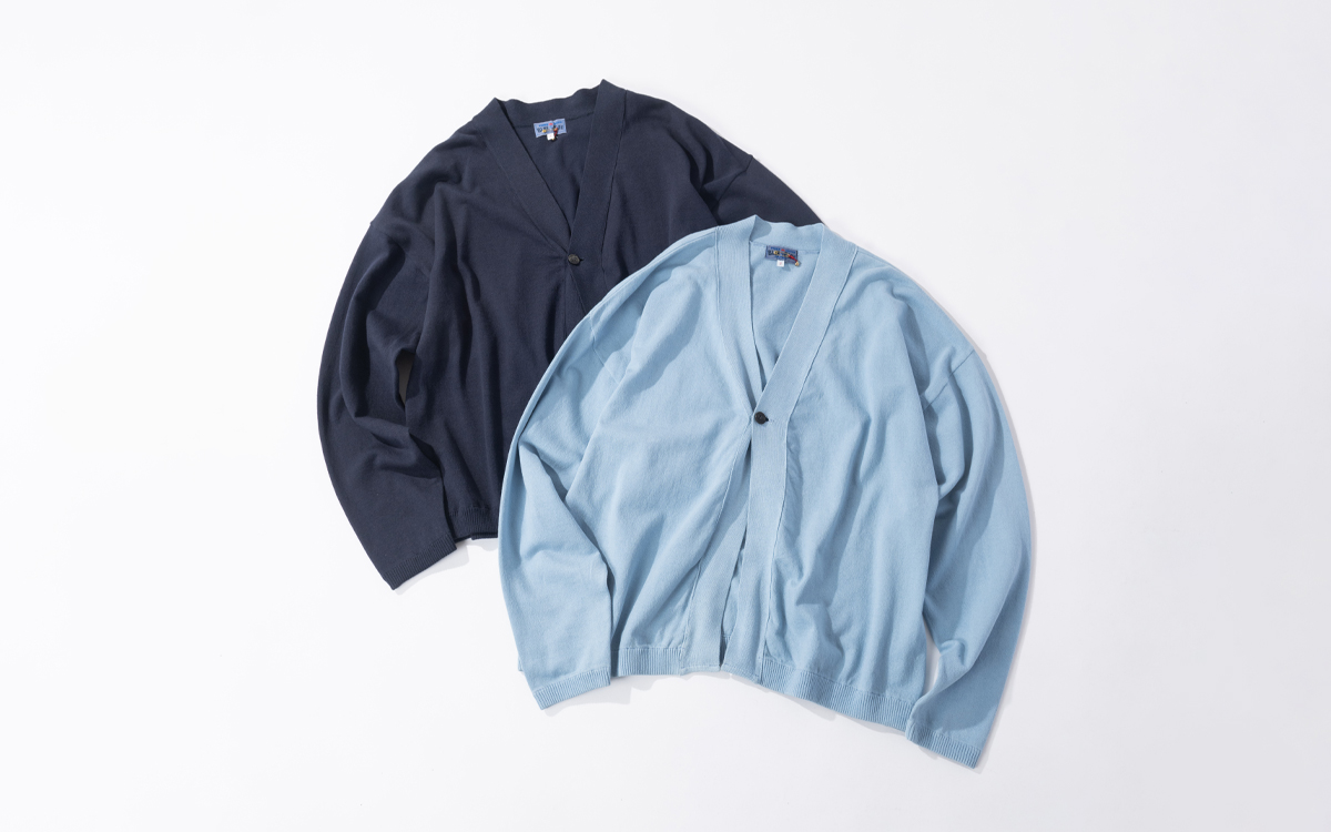 オーガニックカミイトコットン Vネックカーディガン