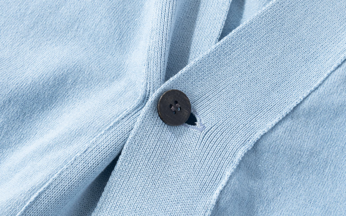 オーガニックカミイトコットン Vネックカーディガン