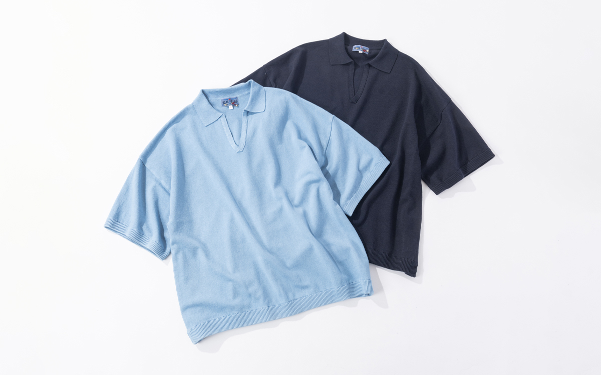 オーガニックカミイトコットン ポロネックプルオーバー