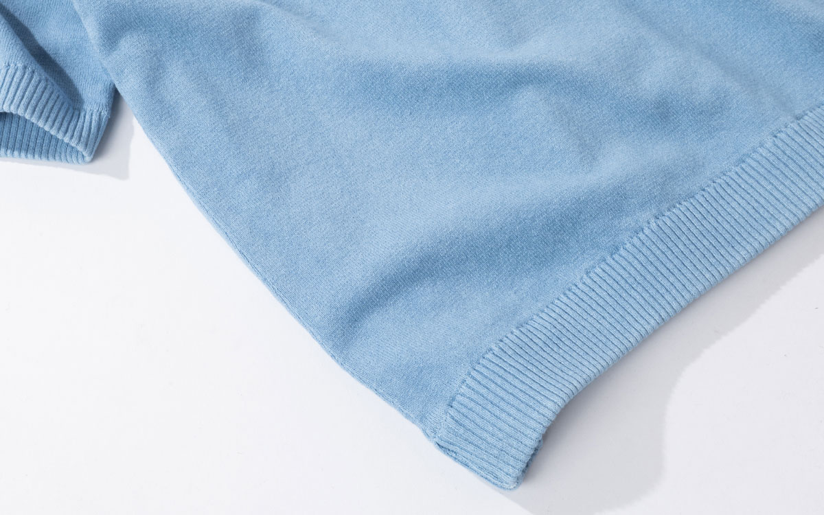 オーガニックカミイトコットン ポロネックプルオーバー