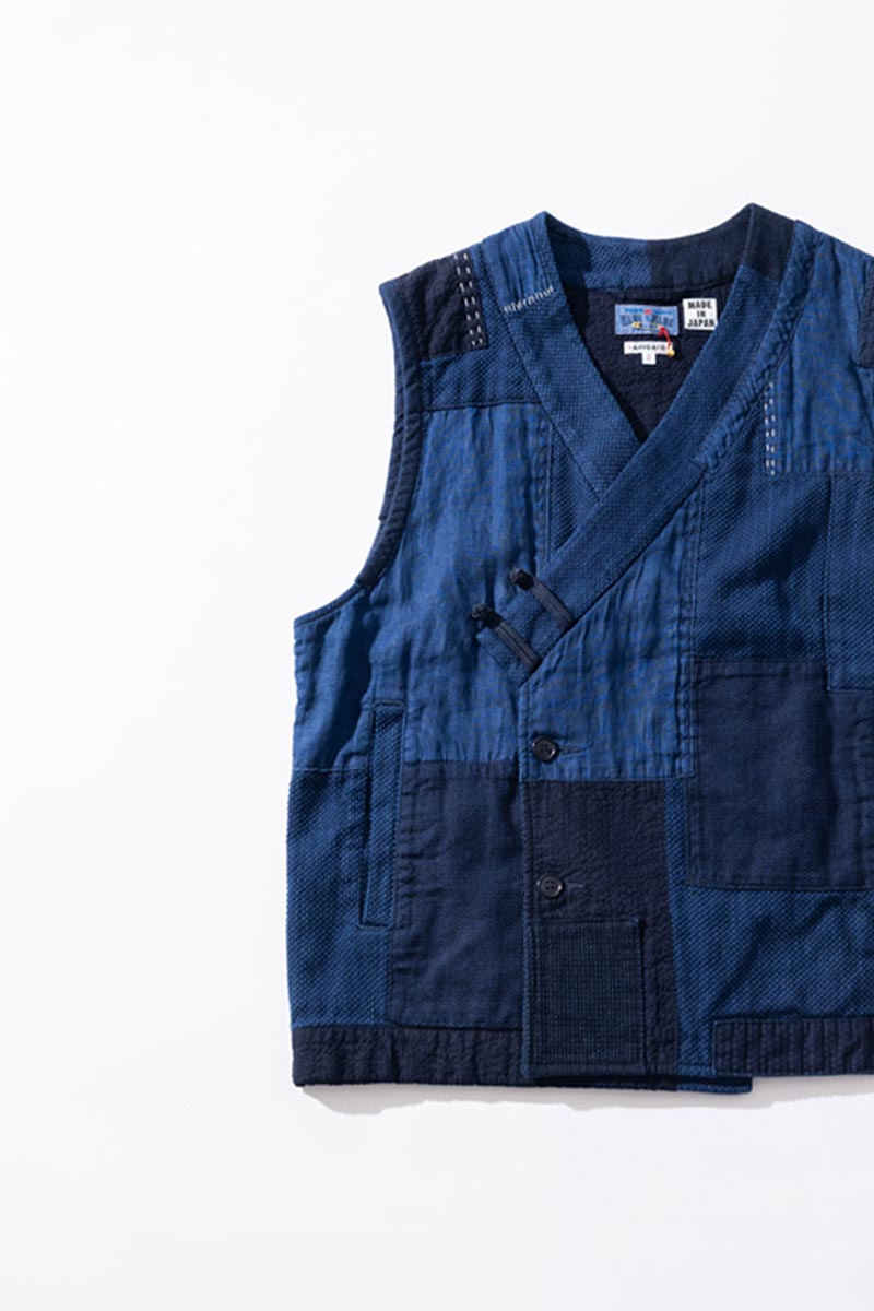 nenrin patchwork年輪背心 | BLUE BLUE JAPAN | Blue Blue Japan