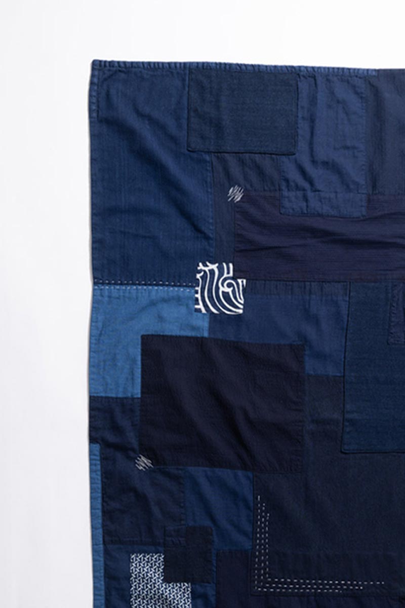 靛藍色nenrin patchwork輪毯 | BLUE BLUE JAPAN | Blue Blue Japan